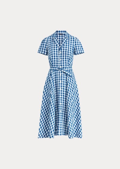 Polo Ralph Lauren Belted Linen Midi Kjole Dame Danmark (ILONW4791)